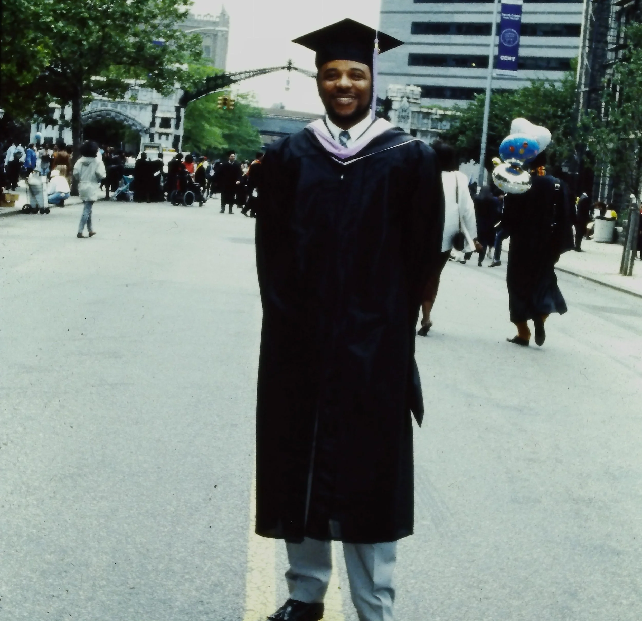  Photo of Patrick Williams at the CCNY Graduation in 1993. 