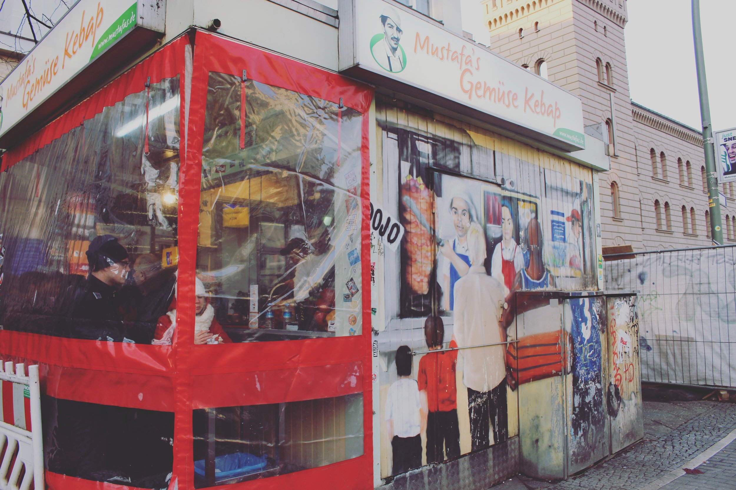 I also have a special place in my heart for Berlin because I ate the best thing I've ever eaten in my life. The doner. Mustafa's is the king of doner places. This is an absolute must when you go to Berlin. 