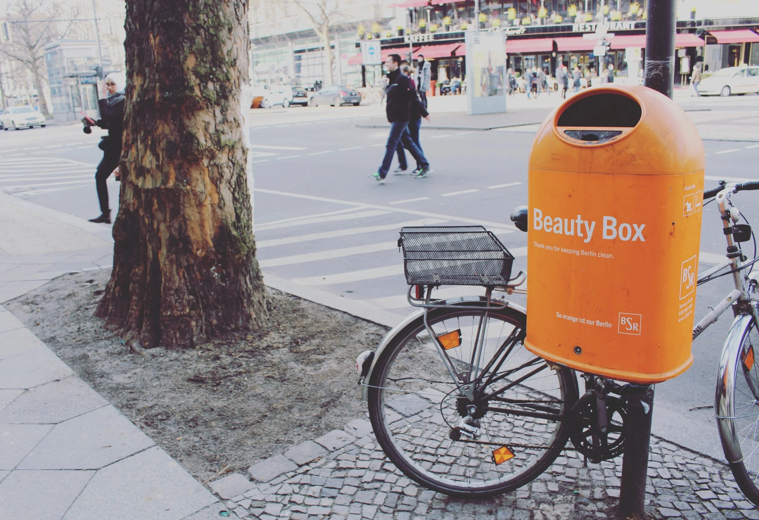 I love finding unique things that cities do. All of Berlin's trash cans are called beauty boxes. 