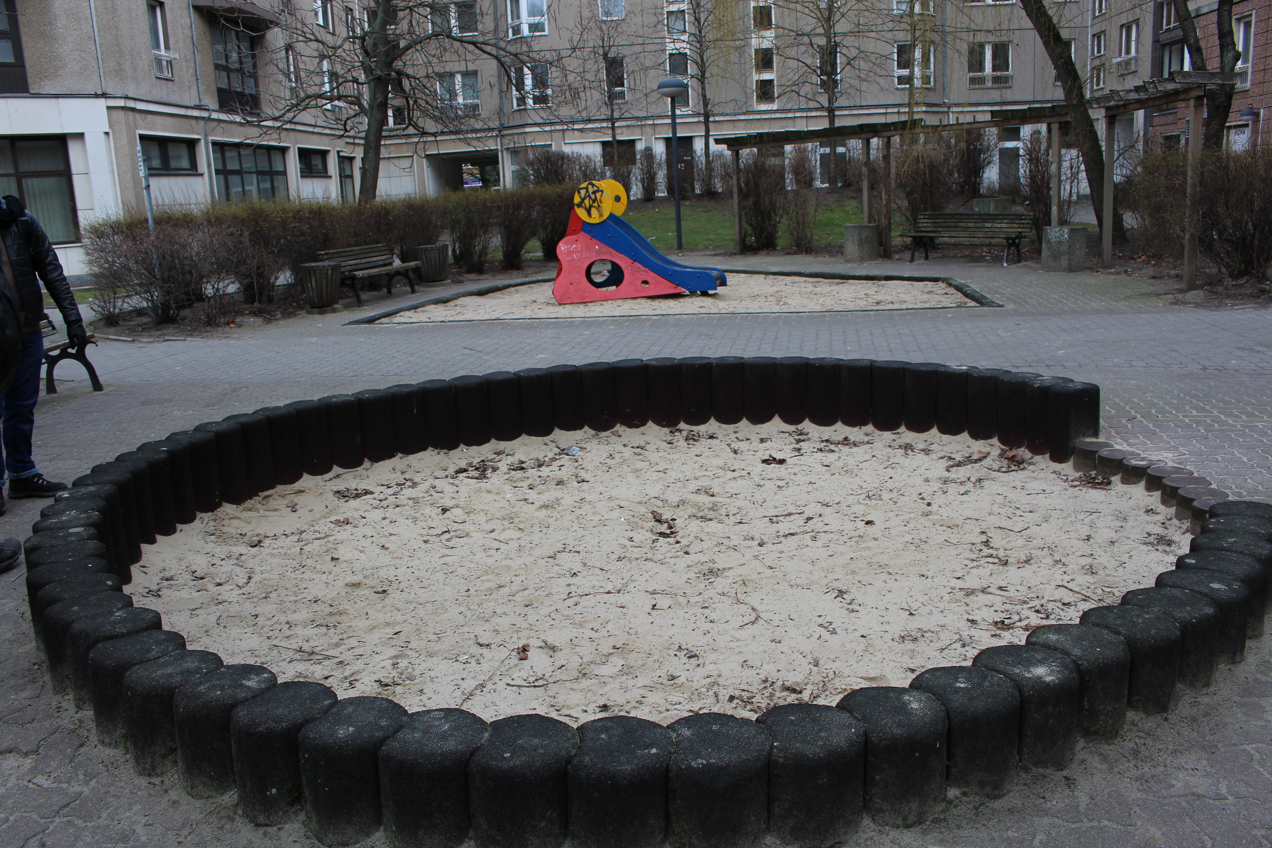 Yes, there is a sandbox now above the bunker Hitler supposedly committed suicide in. 