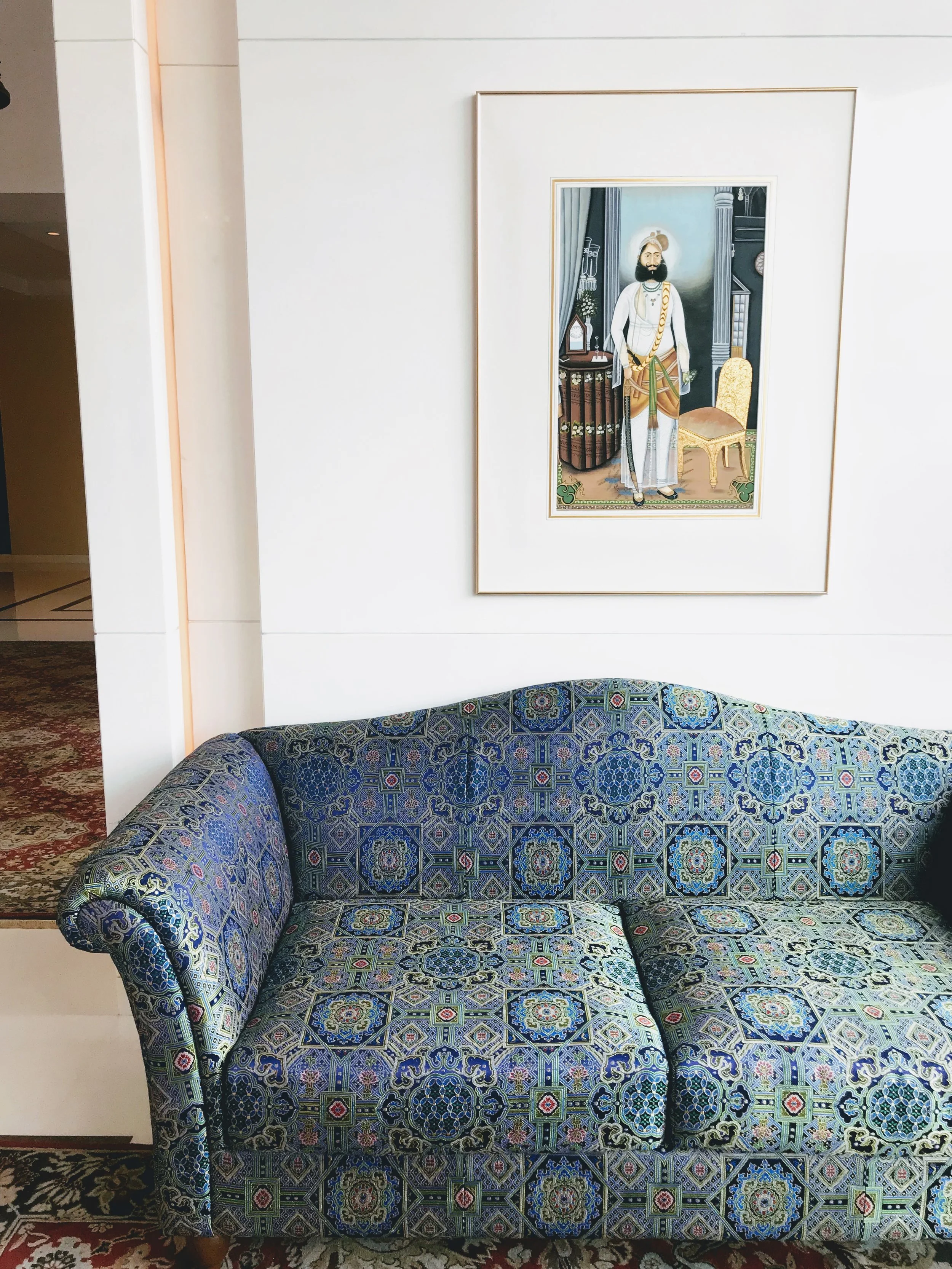 The decor inside The Oberoi New Delhi. 