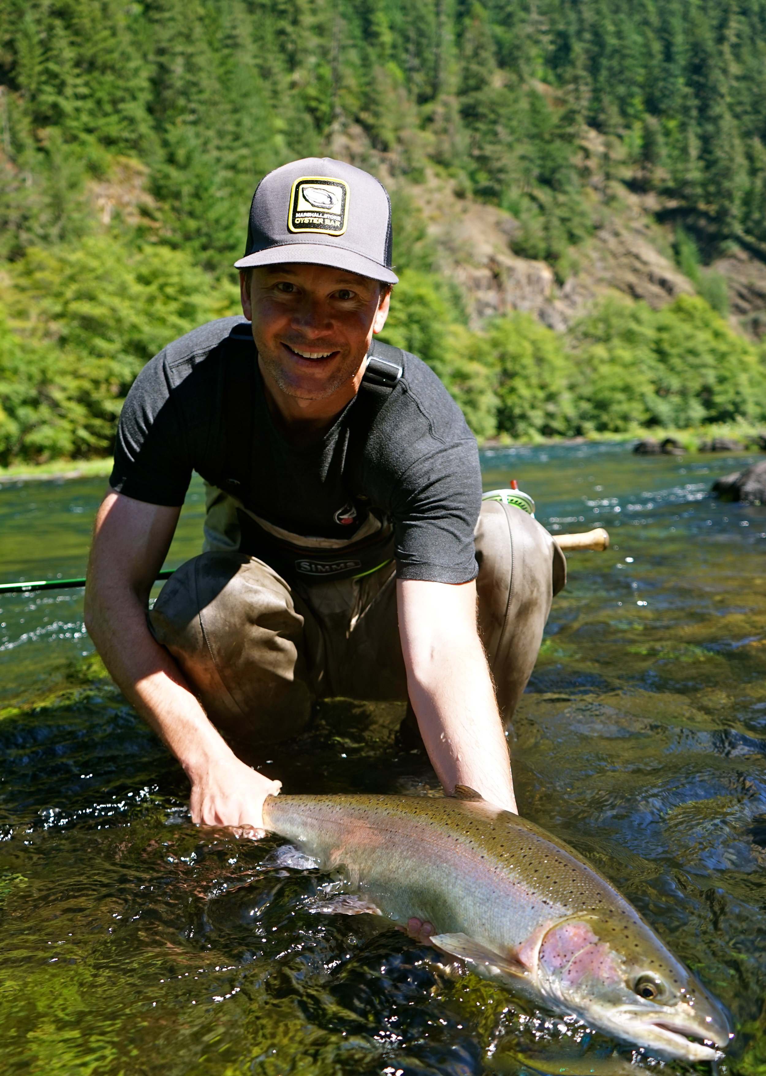 Tim Garlick with a handsome mid-morning male. Check the freckles on the gill-plate