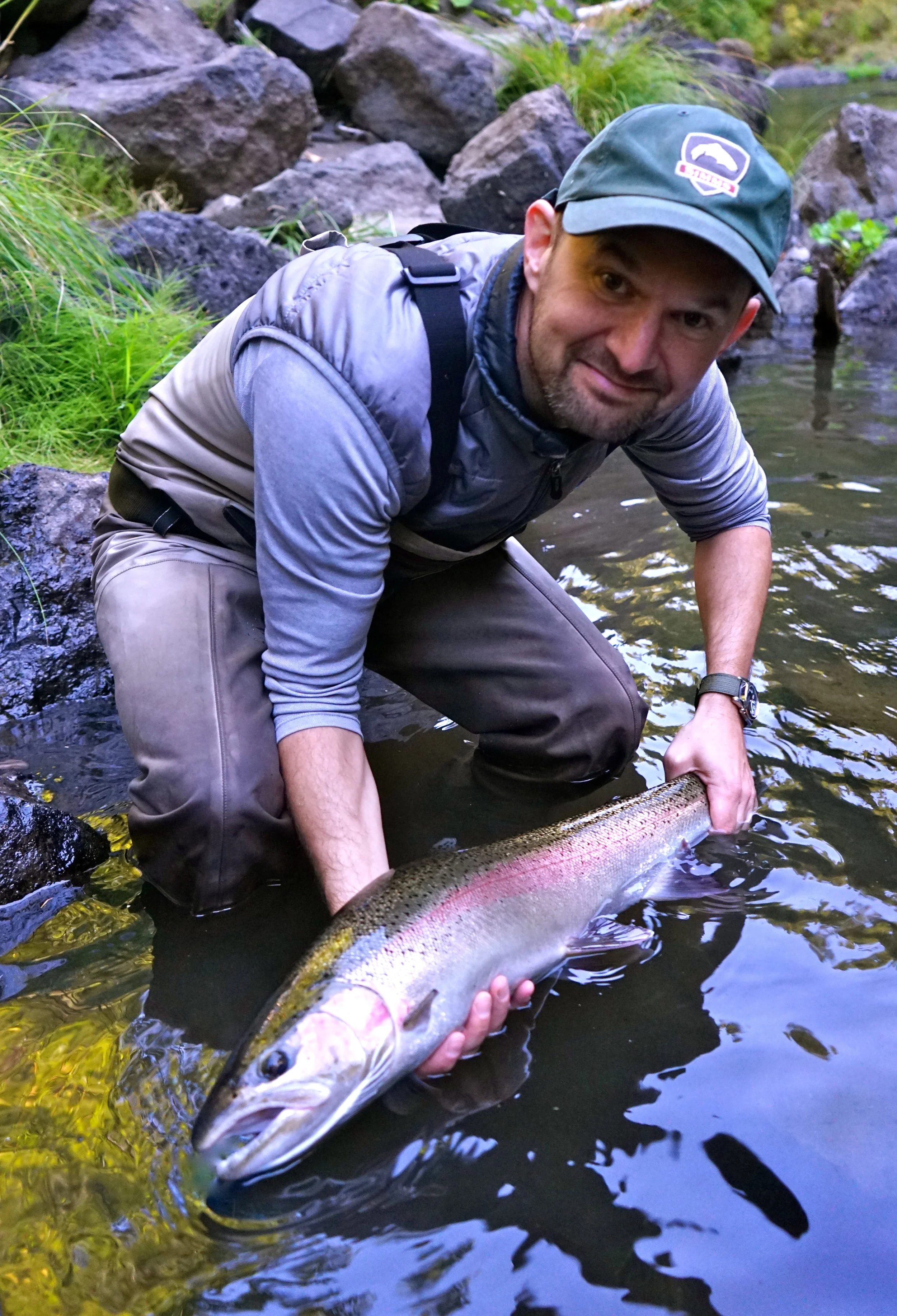Chris Bjuhr with a leaper of a buck.