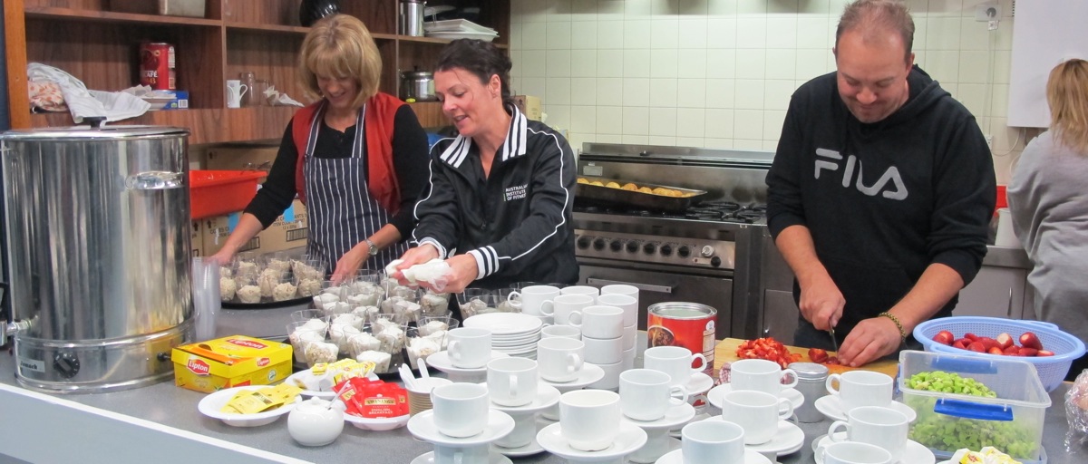 It's all hands to in the kitchen