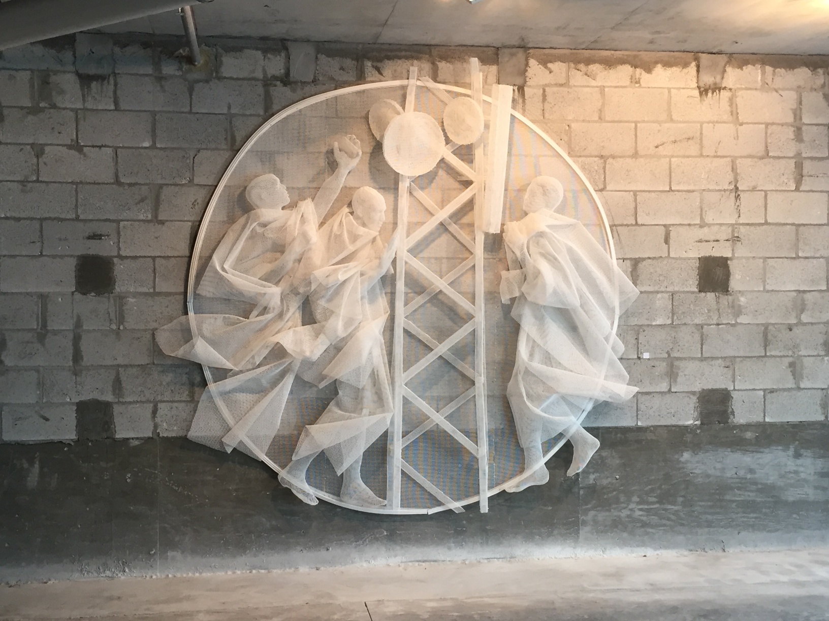 Recycle Group, Network Searchers , plastic mesh, in Recycling Religion , Miami Beach, Dec 2015