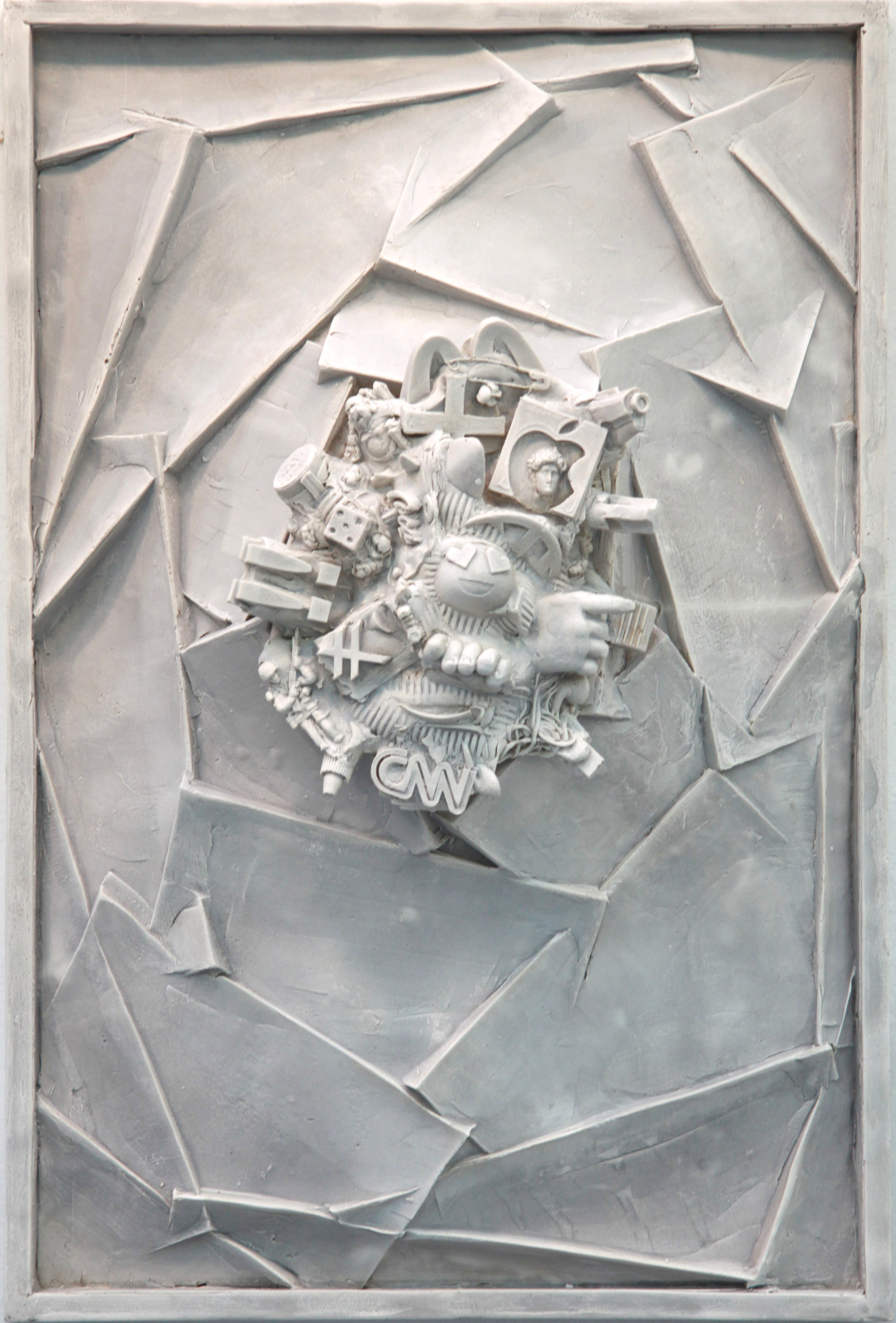  (C)scape 38 hydrocal, aluminum, wall-mounted, 25"H x 17"W x 6"D, 2016 