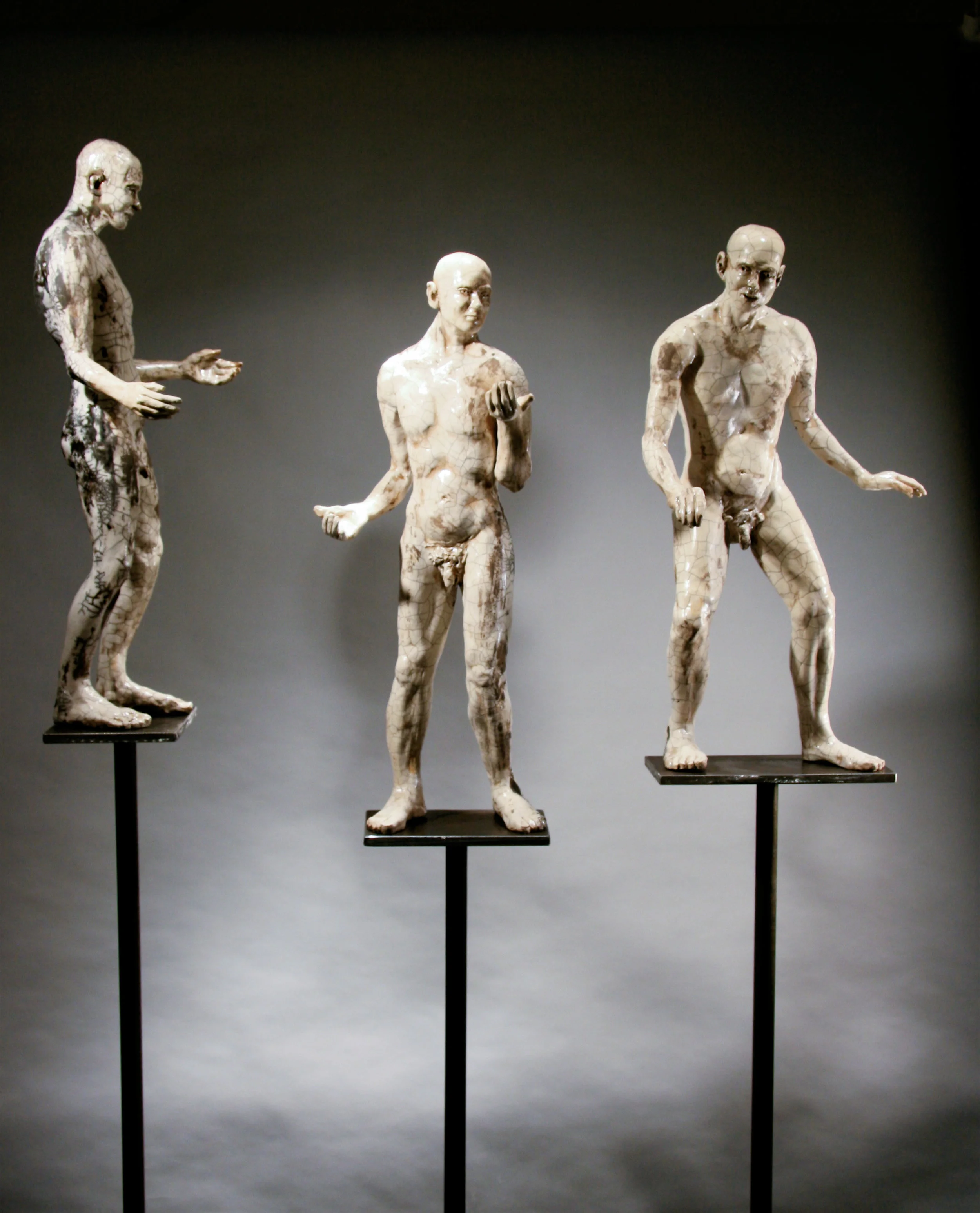  More figure optoins showing their arrangement at different heights.  Various pole/pedestal or shelf mount options available. 