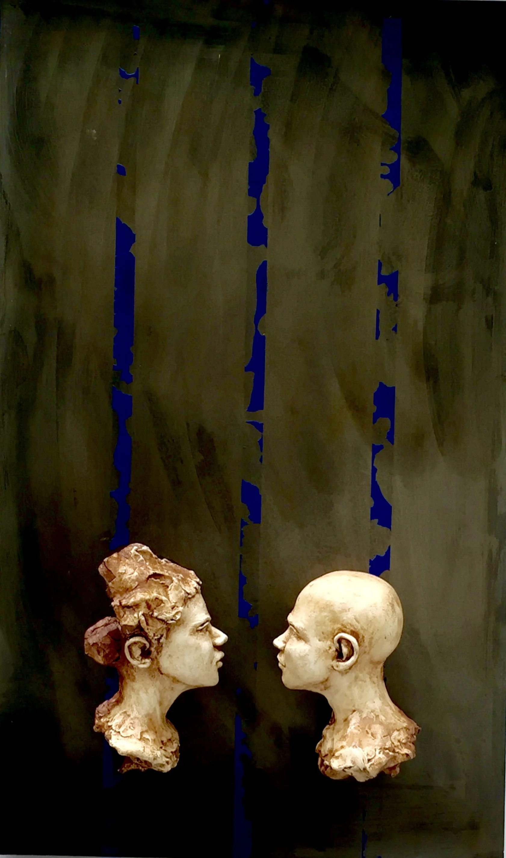 Face-Off ceramic on steel with encaustic 30x18-iHD-Bob Clyatt Sculpture.jpg