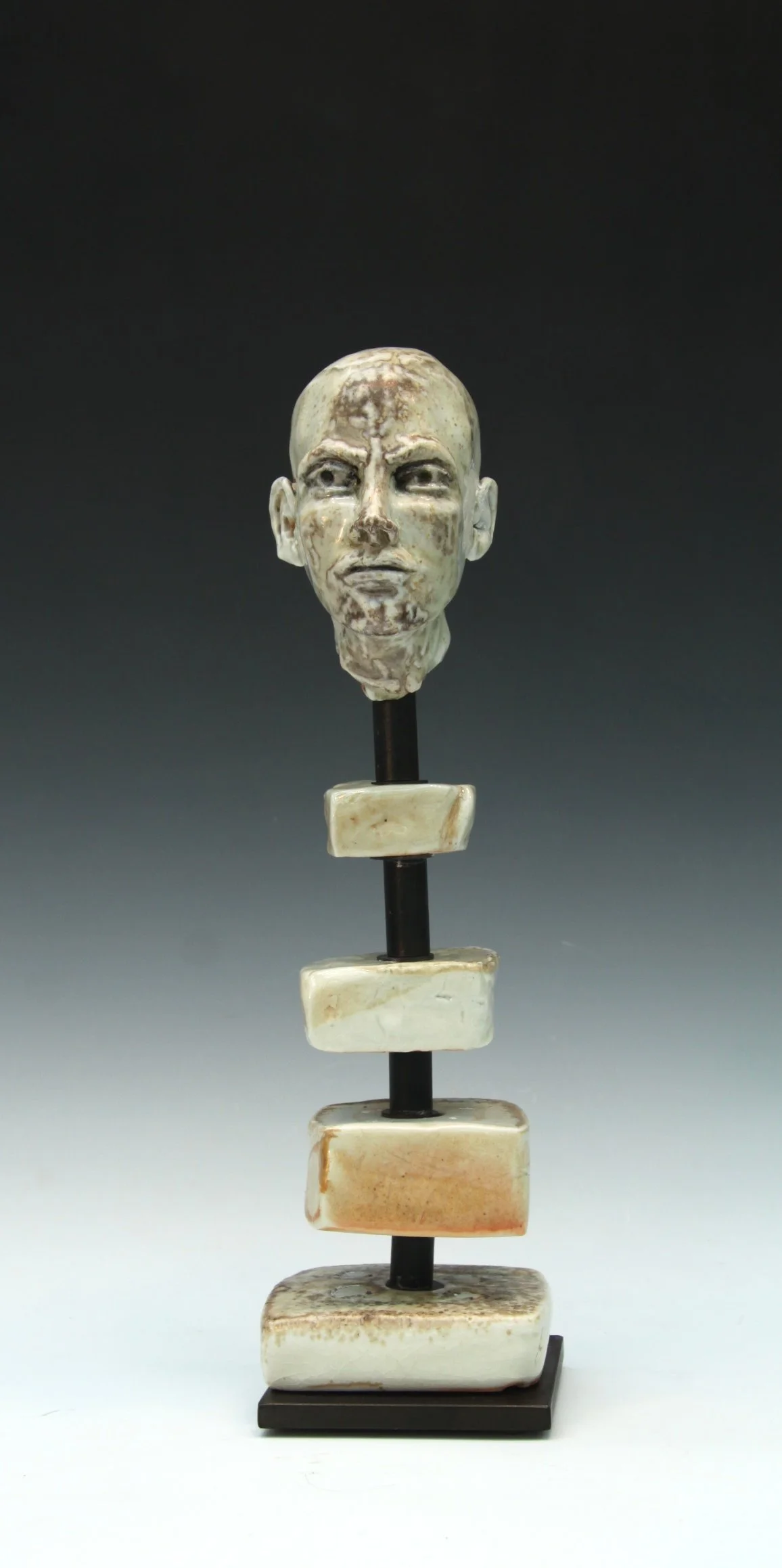 Man_s Noborigama Head on 5-part base-L-Bob Clyatt Sculpture.jpg