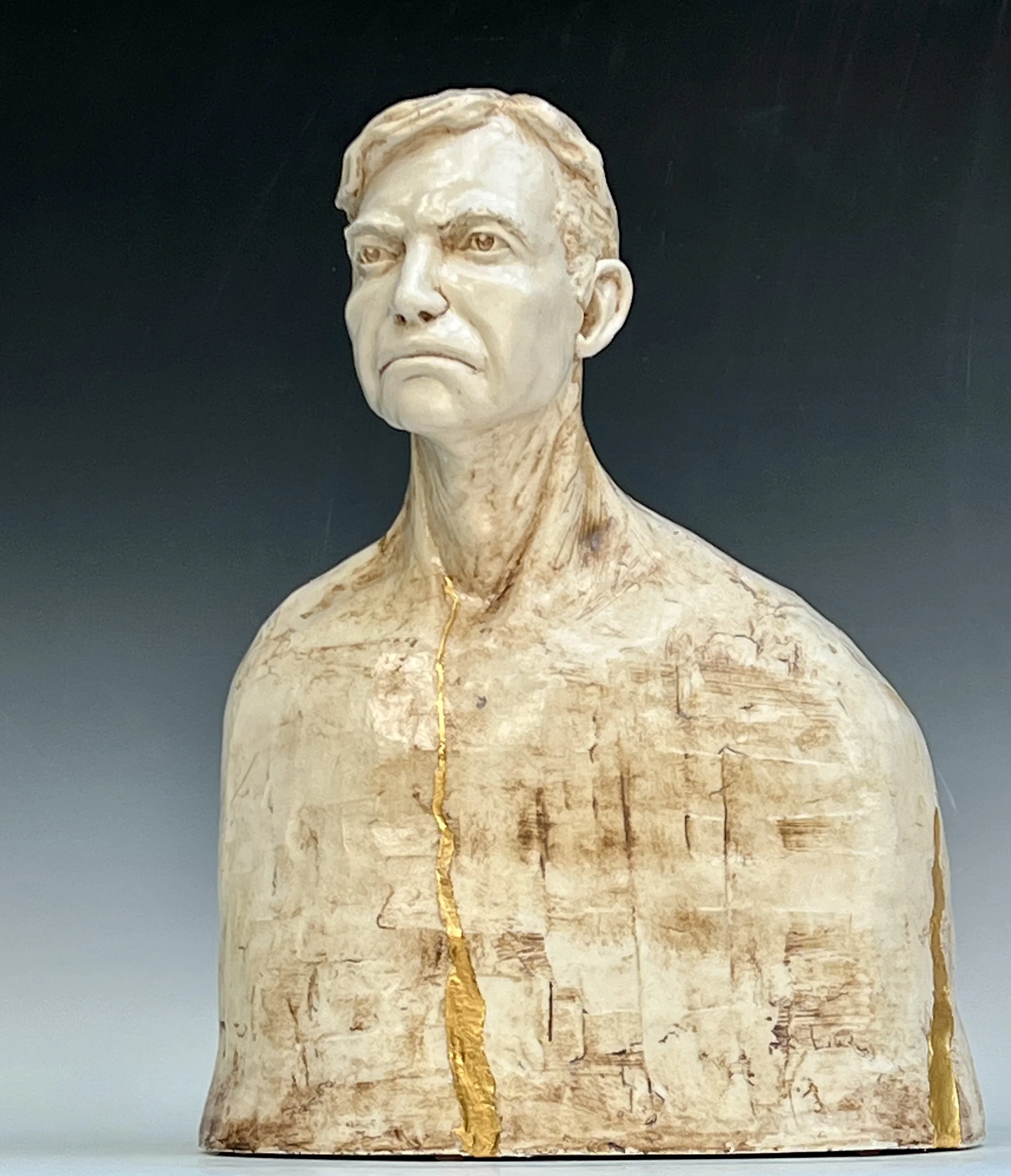  Regret, glazed porcelain with kintsugi 