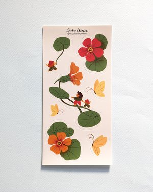 Borage Flower Sticker Sheet — Studio Chamisa