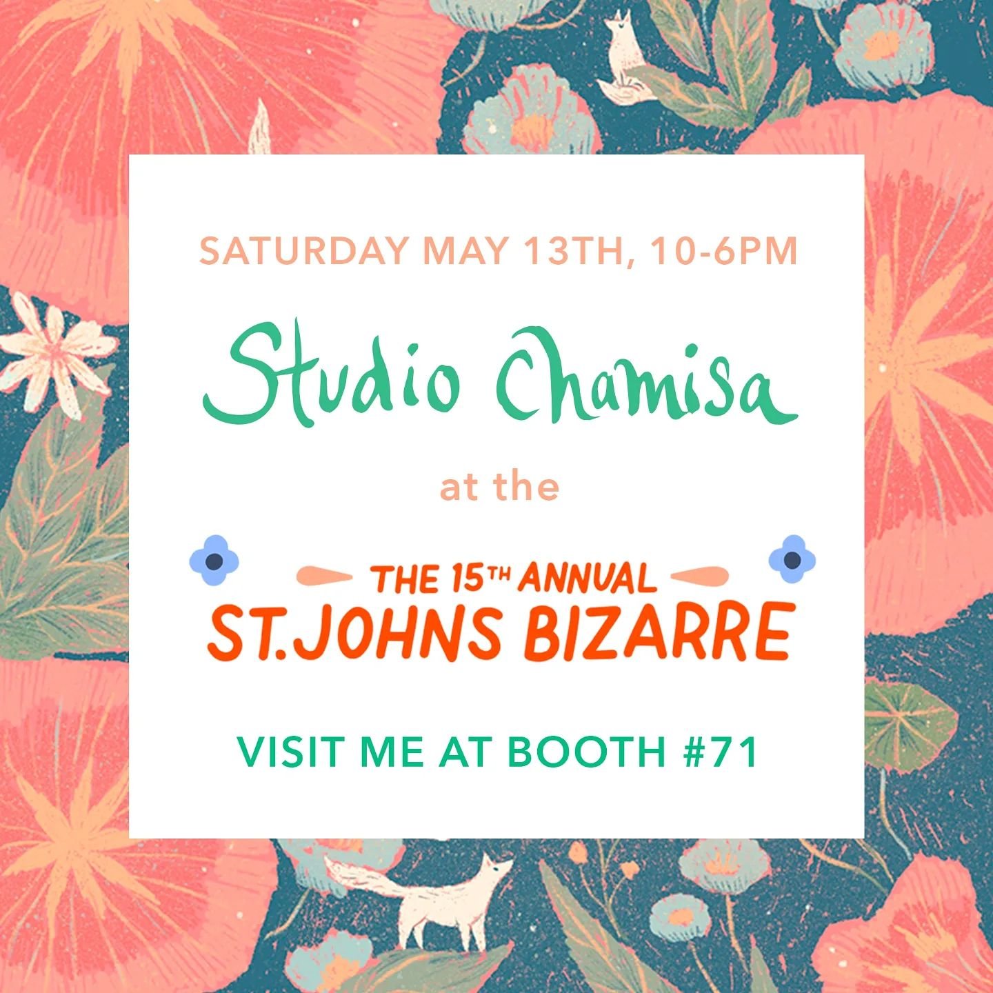 Tomorrow is the St. John's Bizarre!! It's going to be glorious weather here in Portland, so if you're around come out and visit me at booth 71. I've got Mother's Day cards, signed books, lots of new prints, stickers, tea towels and the last few baby 