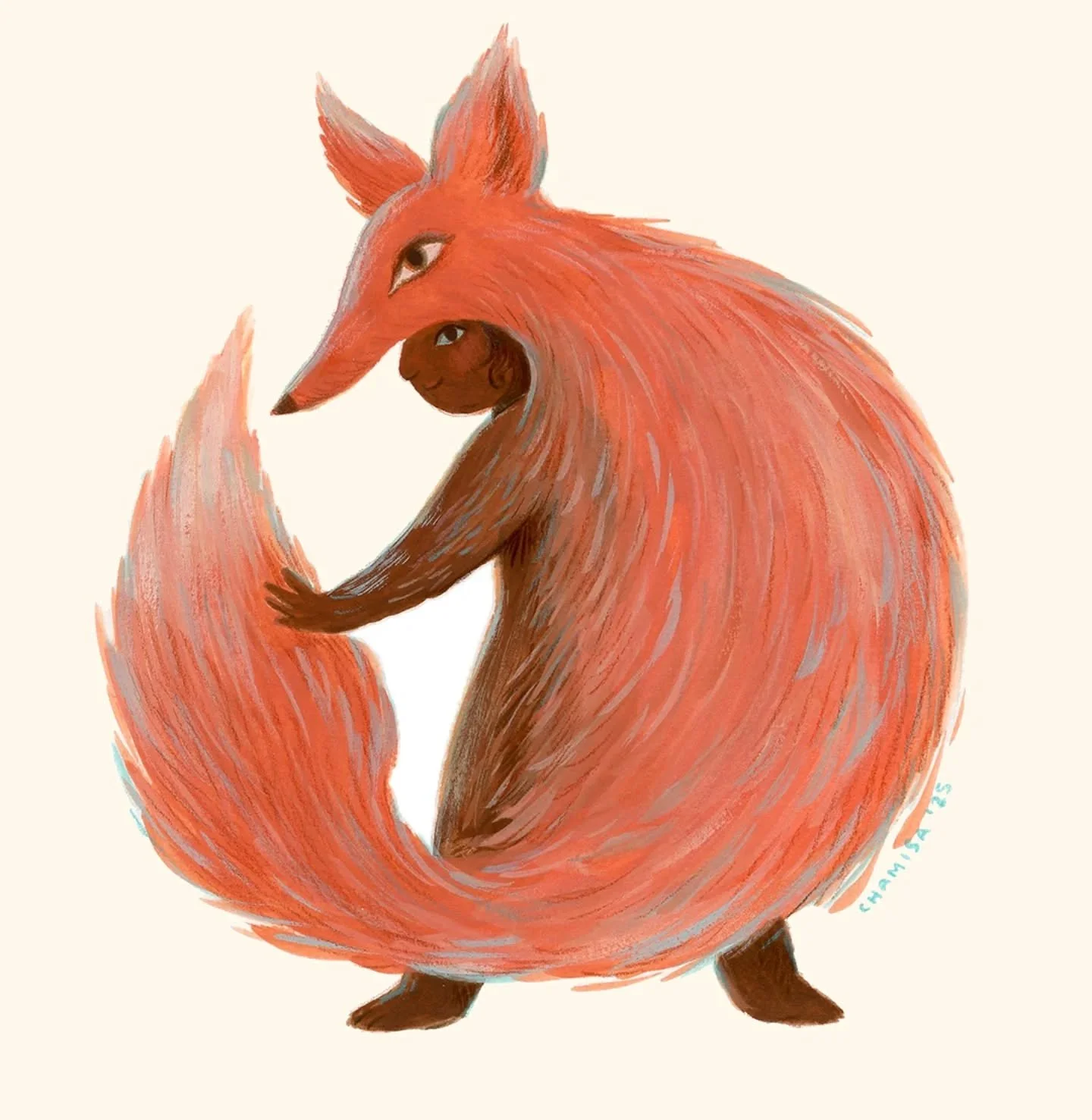 Foxchild. A shape shifter or just a really convincing Halloween costume? You decide 🦊

#creatureoctober #inktober #drawtober25