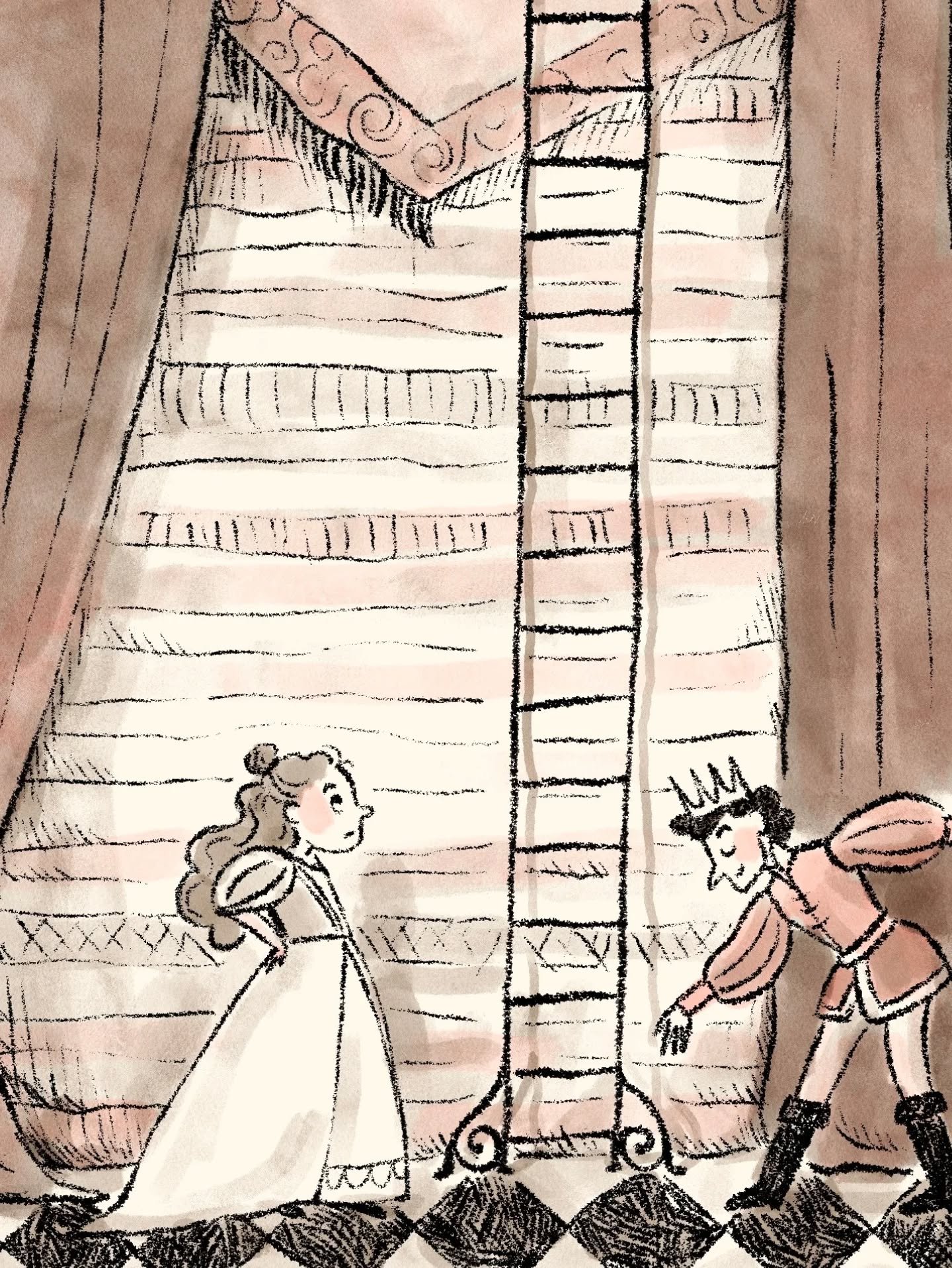 It's #folktaleweek ! This is a sketch idea for the prompt &quot;charm&quot; inspired by The Princess and the Pea by Hans Christian Andersen. It feels quite indulgent to lean into the classic European folktales of my childhood, even if this is a rathe