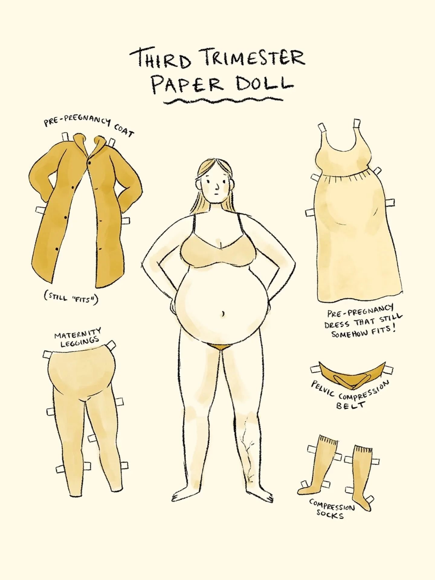 Getting dressed feels almost Victorian these days. Pregnancy is sooo beautiful 🙄😅🫠

#pregnancycomic #chamisakellogg