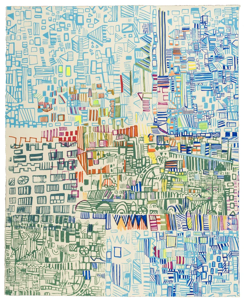   road runner&nbsp;| pencil, marker, silkscreen&nbsp;on paper | 30" x 25" | 2013  