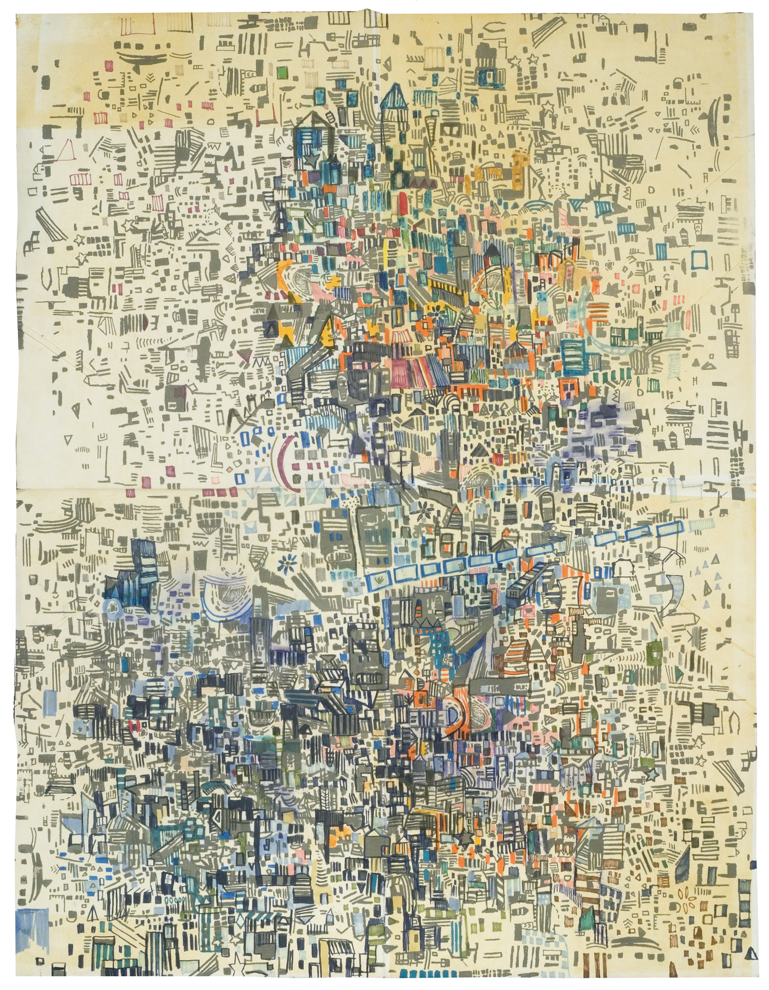 Fords and Tires 3 | silkscreen, marker, monotype on paper | 30" x 22" | 2009