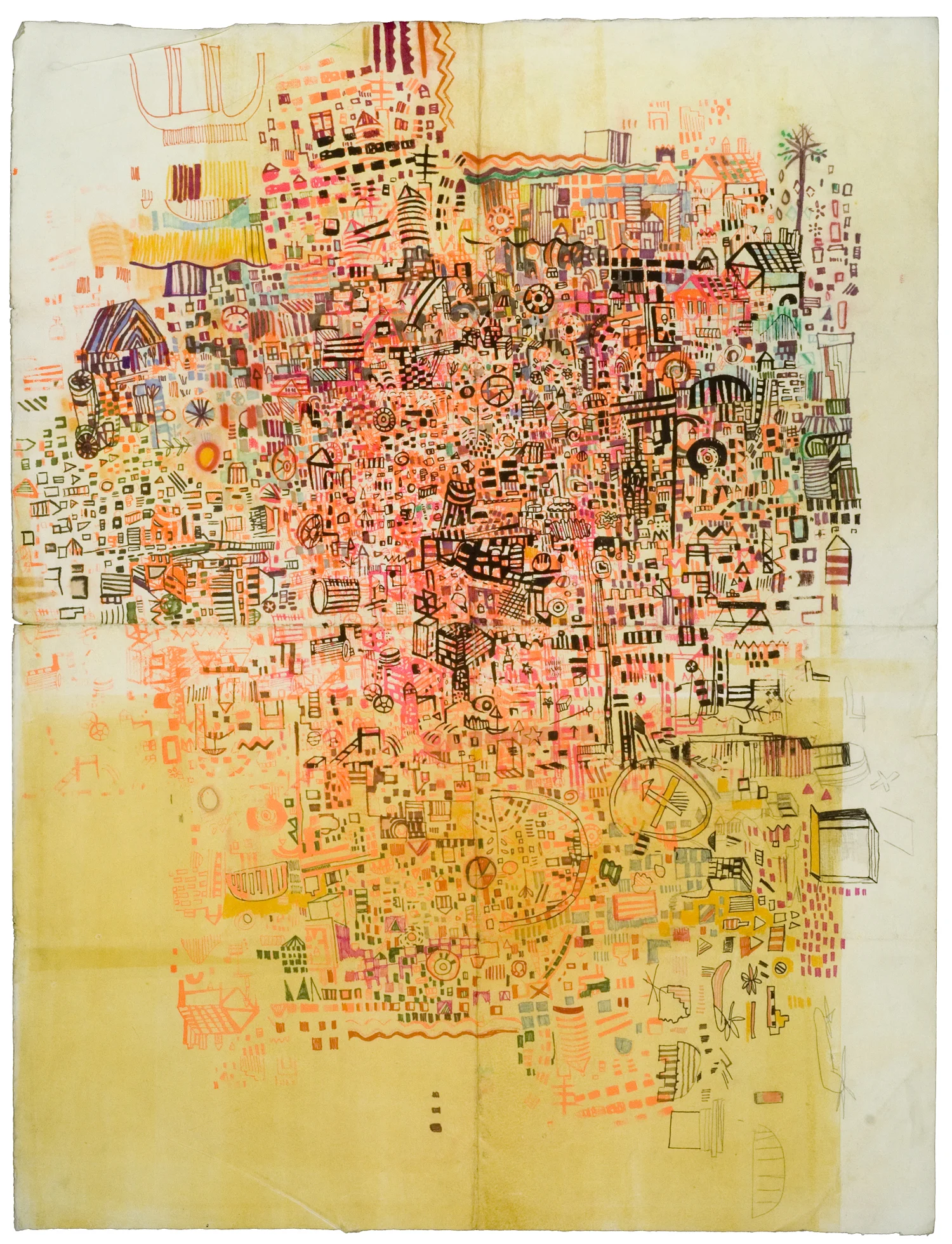 Day 2 | pencil, marker, silkscreen, monotype on paper | 26" x 20" | 2009
