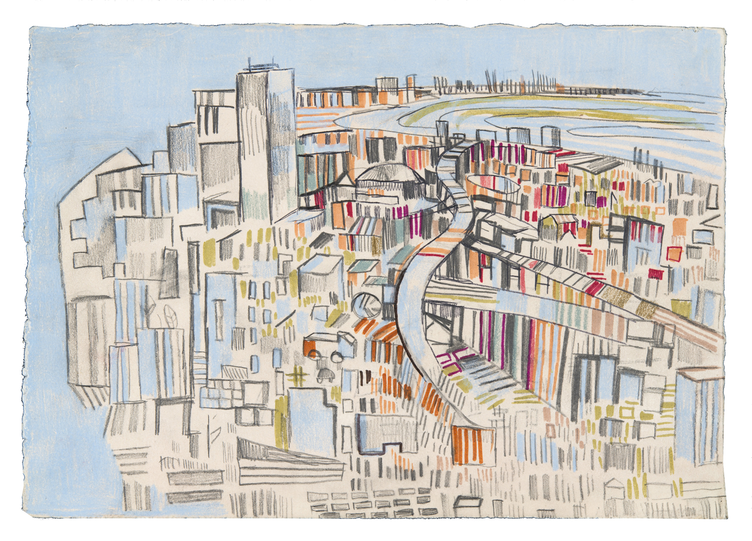 blue monday | pencil and marker on paper | 8" x 12" | 2013