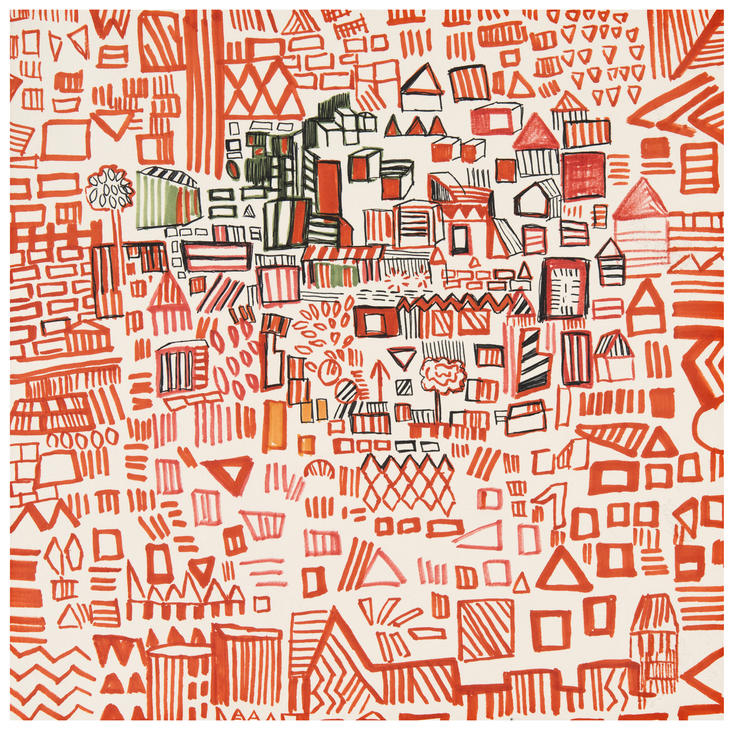 the never ending | drawing media on panel | 10" x 10" | 2014