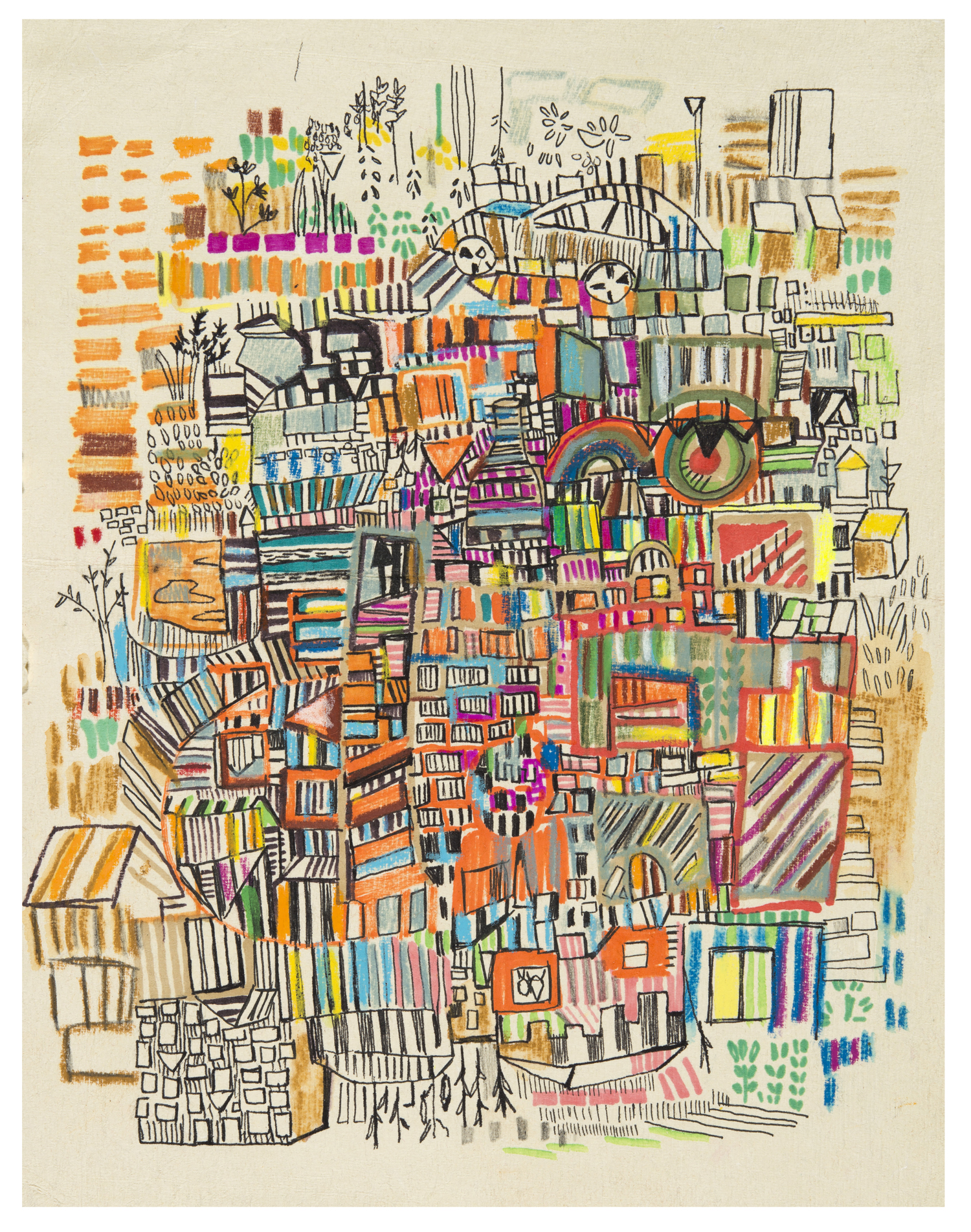 road to nowhere | pencil, marker, watercolor on panel | 8" x 10" | 2014