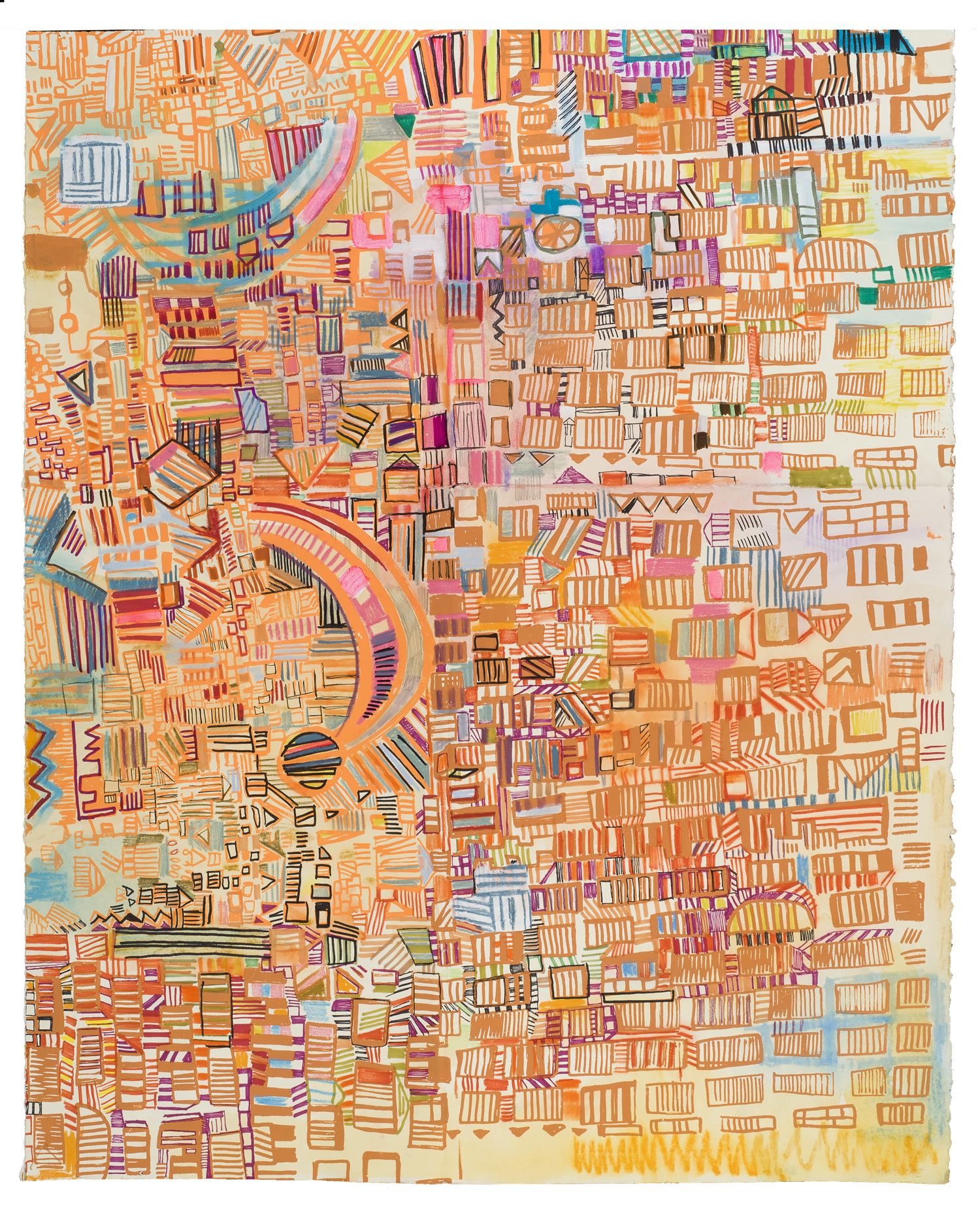 electric avenue | pencil, marker, silkscreen on paper | 30" x 20" | 2013 