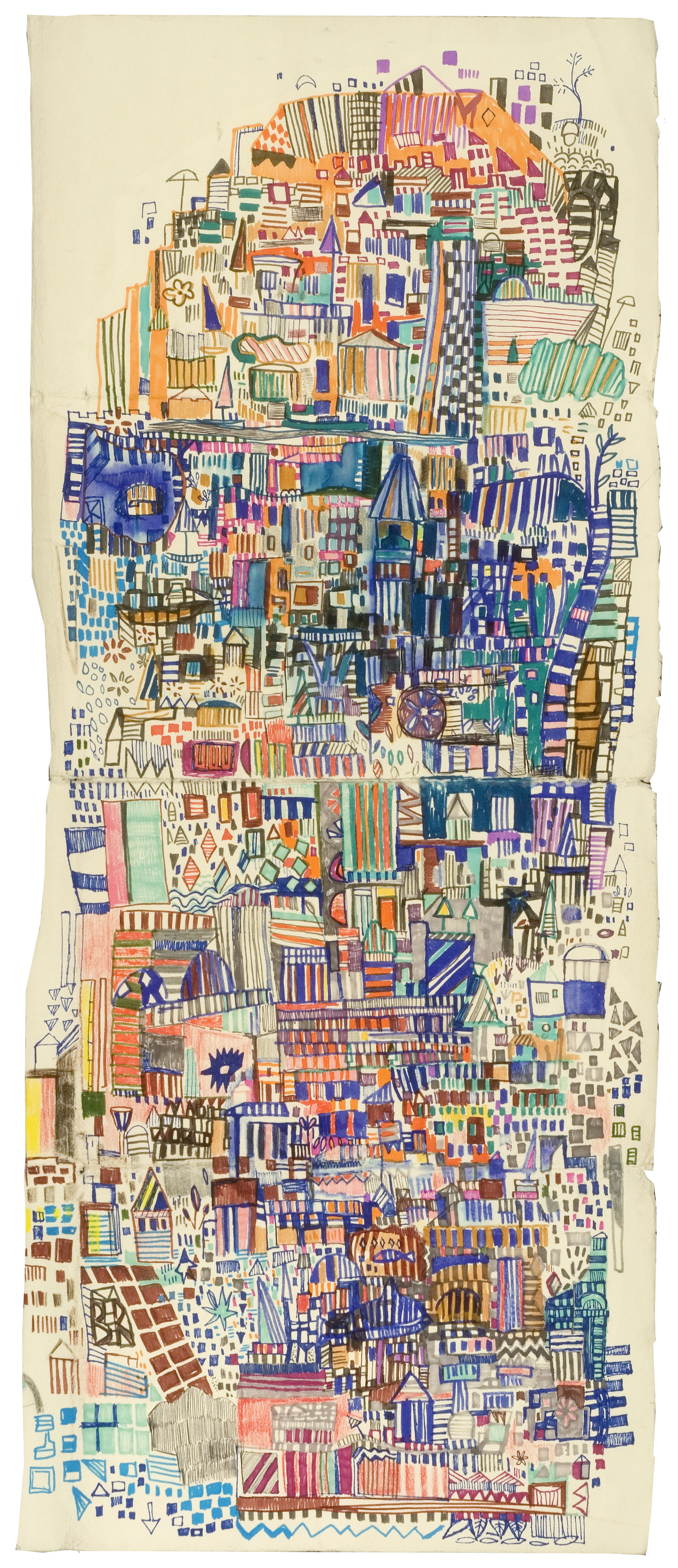 Parkside | pencil, marker, watercolor on paper | 30" x 12" | 2010