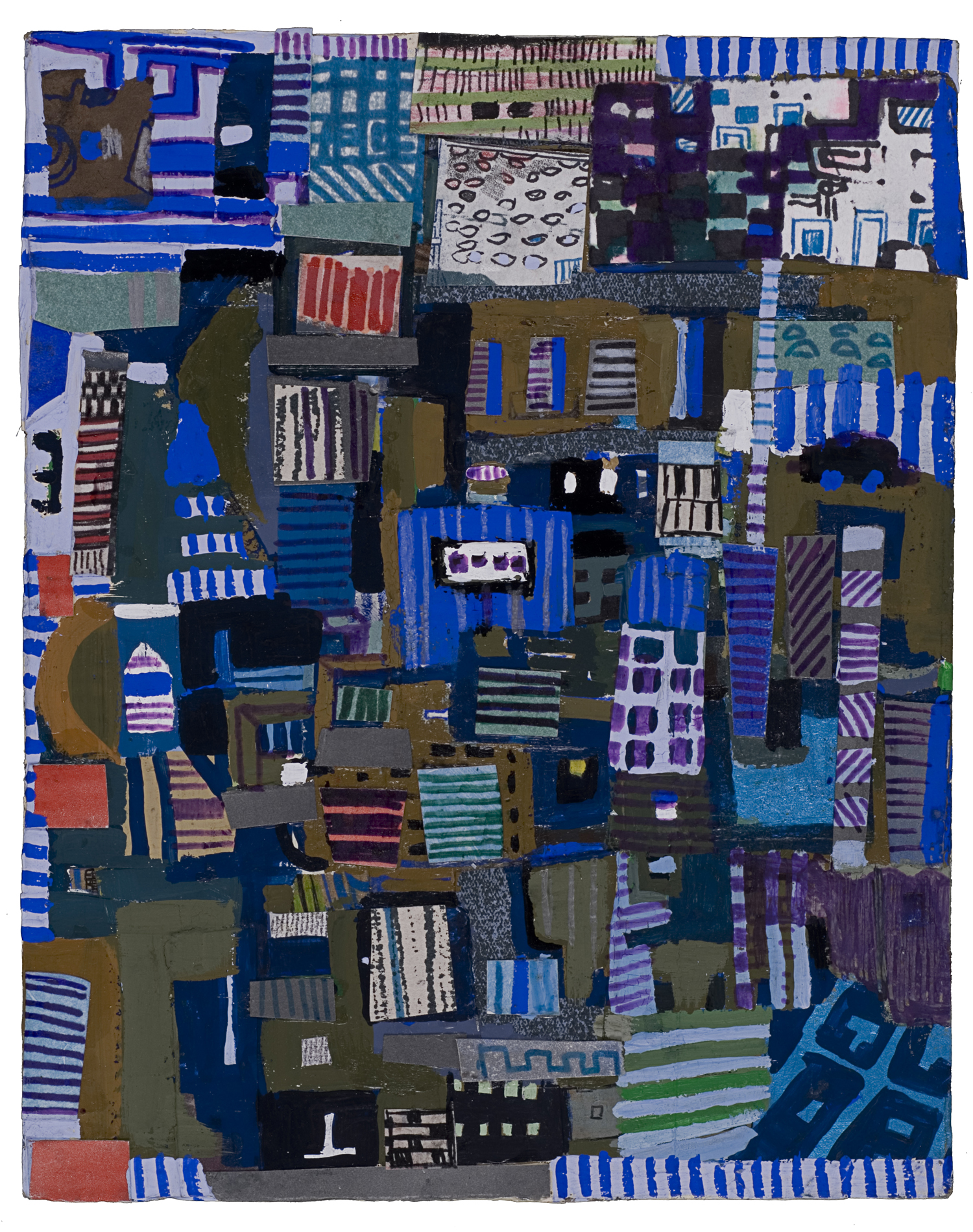 above ground | acrylic and mixed print media collage on wood | 10" x 8" | 2007