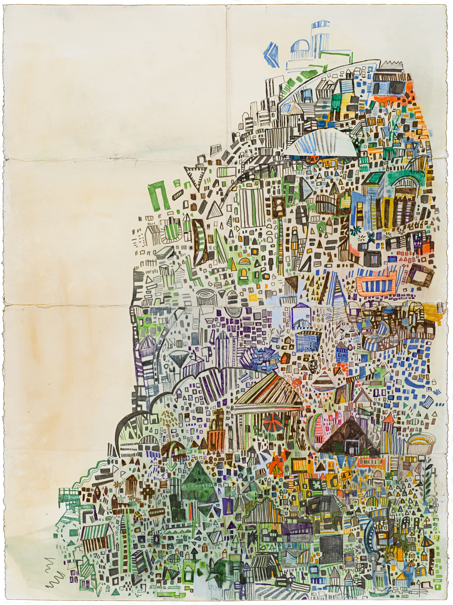 Delaware Hill | pencil, marker, acrylic on paper | 30" x 22" | 2009