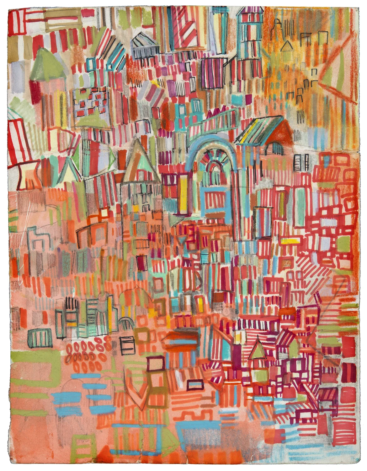  Fairmount electric 2 | pencil, ink,&nbsp;marker, monotype on paper | 11" x 8" | 2015 