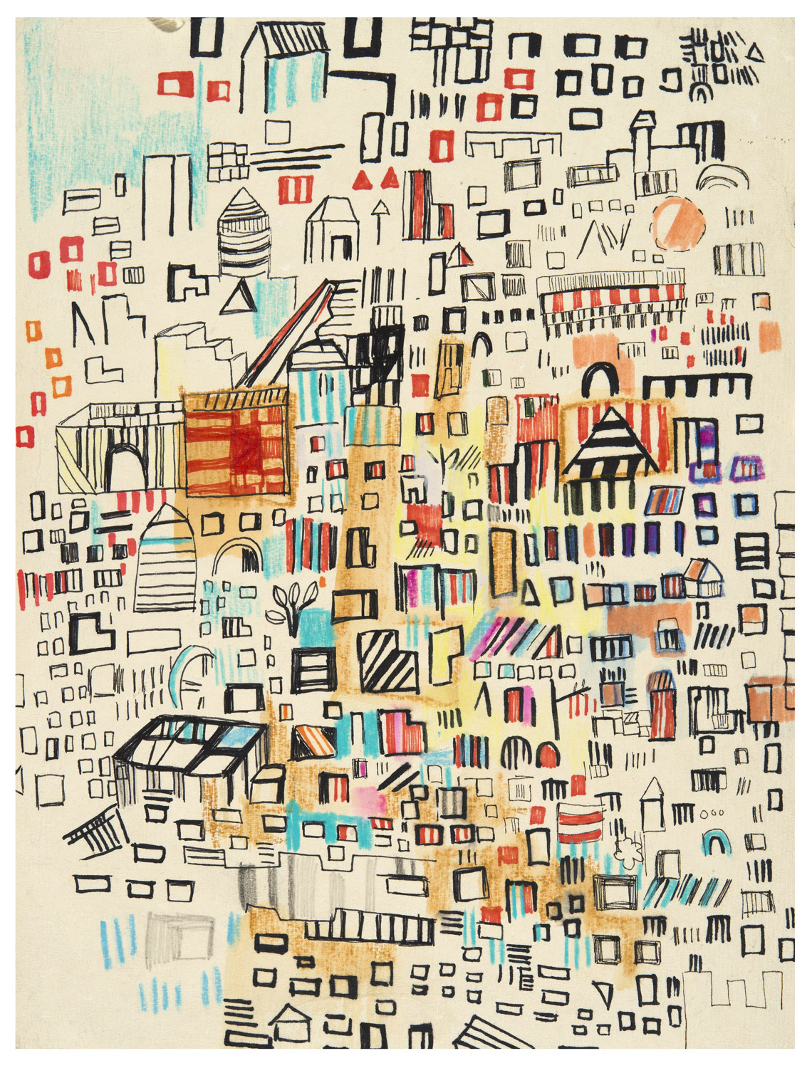 loitering map | pencil, ink, marker on paper | 12" x 9" | 2015