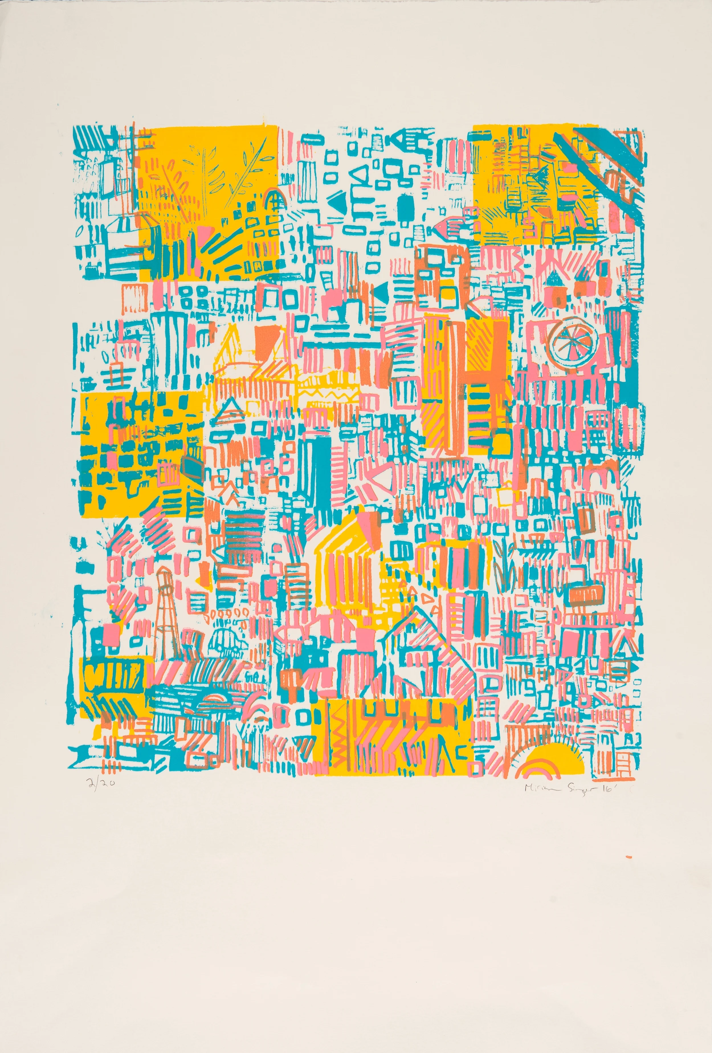 sidewalk watchers 4 | screenprint on paper, edition of 20 | 23" x 15" | 2016