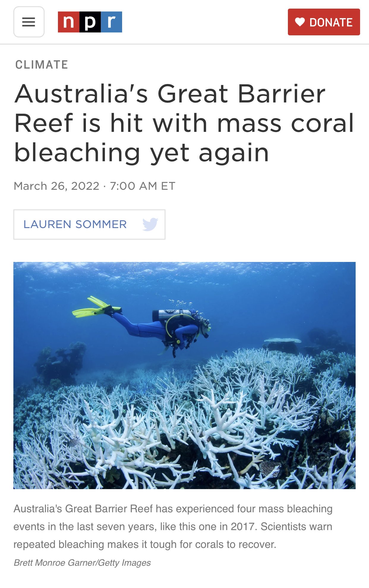   https://www.npr.org/2022/03/26/1088886918/australia-great-barrier-reef-coral-bleaching-climate  