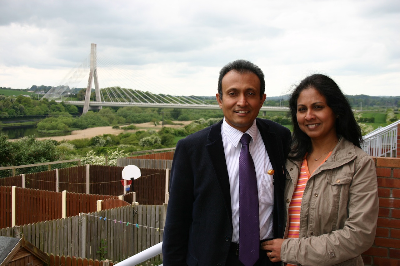 Dr Jubil Thomas and his wife Neeta in Drogheda, Co Louth