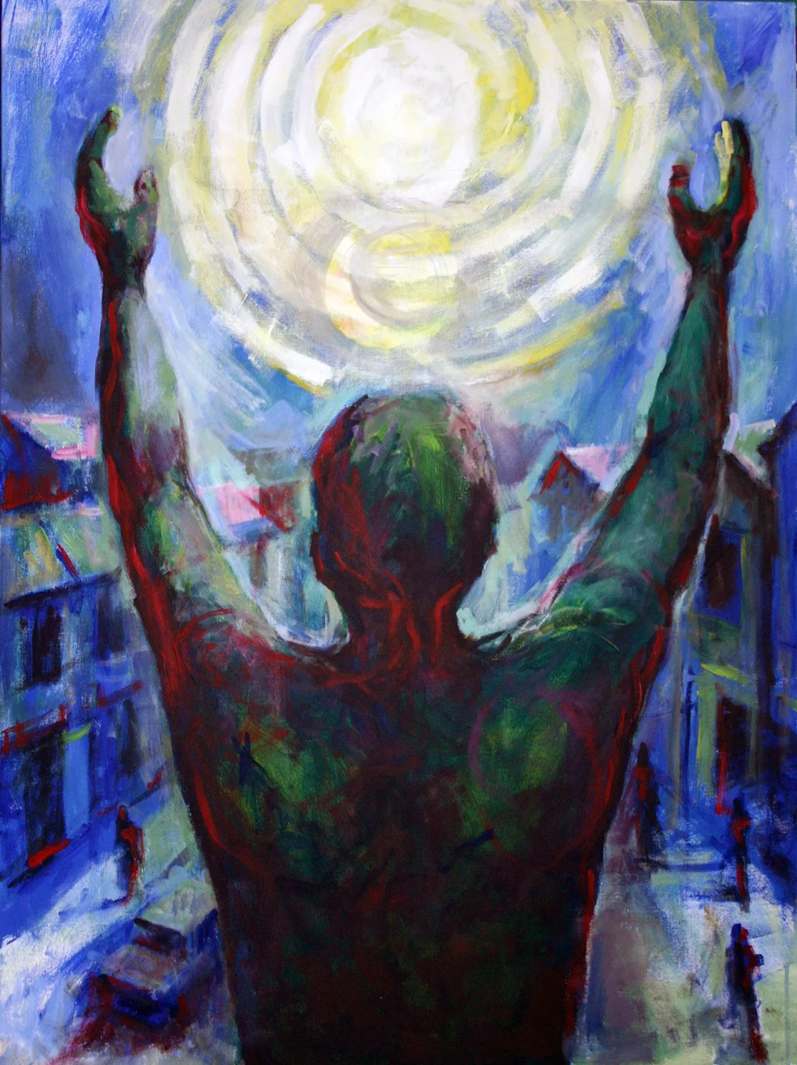 “Most of us can barely rustle up a prayer for a parking space at church. Joshua prayed for the sun to stand still! What appears to be impossible for us is not remotely difficult for God.” - Mark Bailey speaking at New Wine Ireland’s summer conference in Sligo. (Painting by Andrew Garvey-Williams)