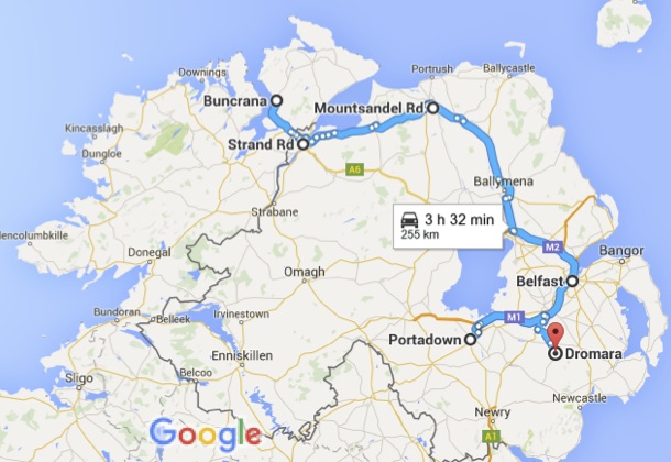 Actual drive time... close on 5 1/2 hours :(
