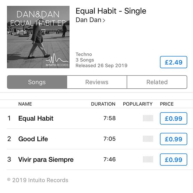 @dan_and_dan_ - Equal Habit EP

Out today on all other major distributors including iTunes:

Equal Habit - Single by Dan Dan https://music.apple.com/gb/album/equal-habit-single/1477676048

#intuitorecords #Dan&amp;Dan #EqualHabit