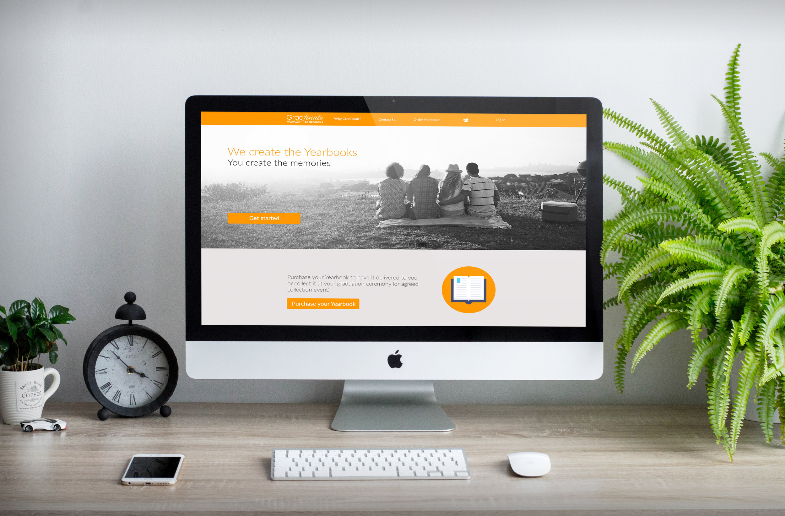 The revitalised brand, GradFinale's homepage