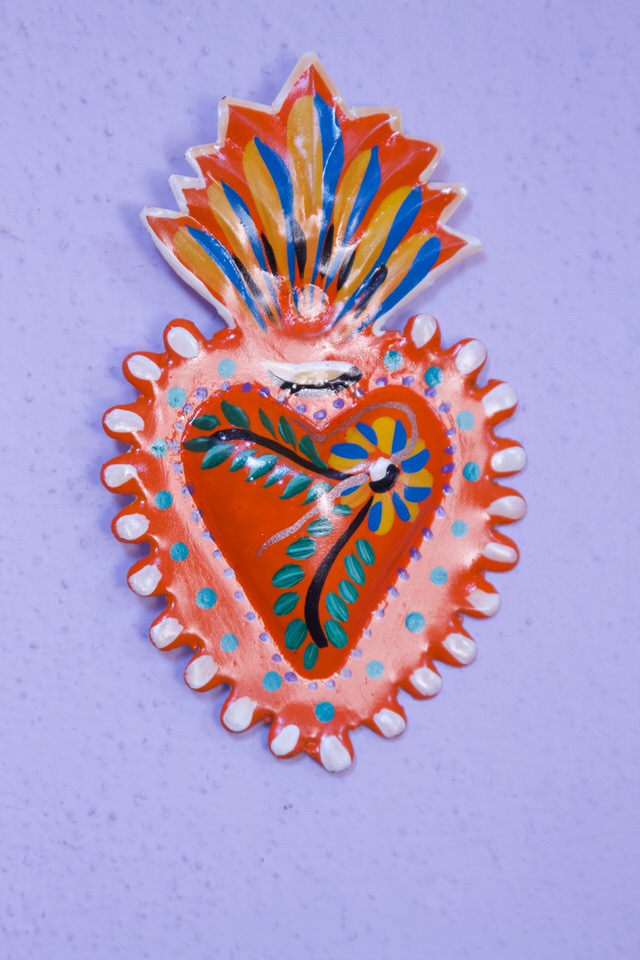 Colour tin heart