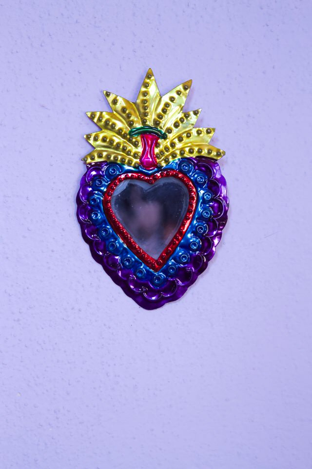 yellow tin heart