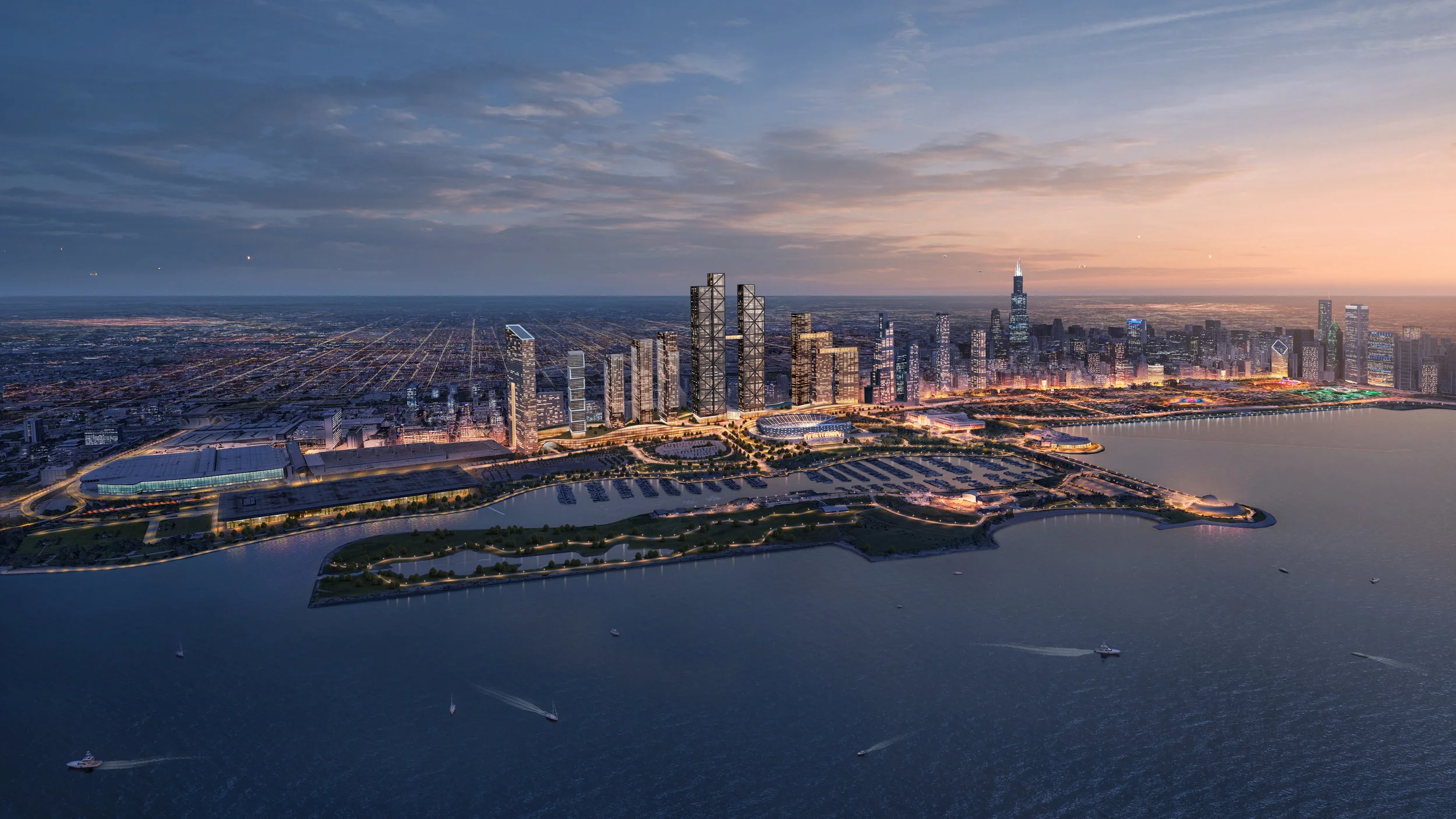 Chicago Redevelopment Illustrations