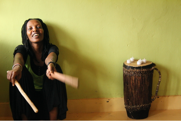Founder of Mashirika Theatre Company, and director Hope Azeda, Rwanda 2014