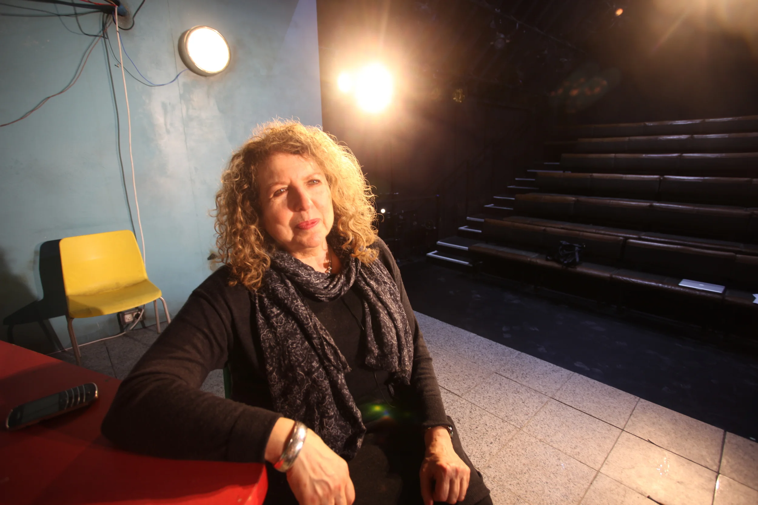 The Royal Court's legendary International Dir ector Elyse Dodgson, on the stage of FIREWORKS March 2015