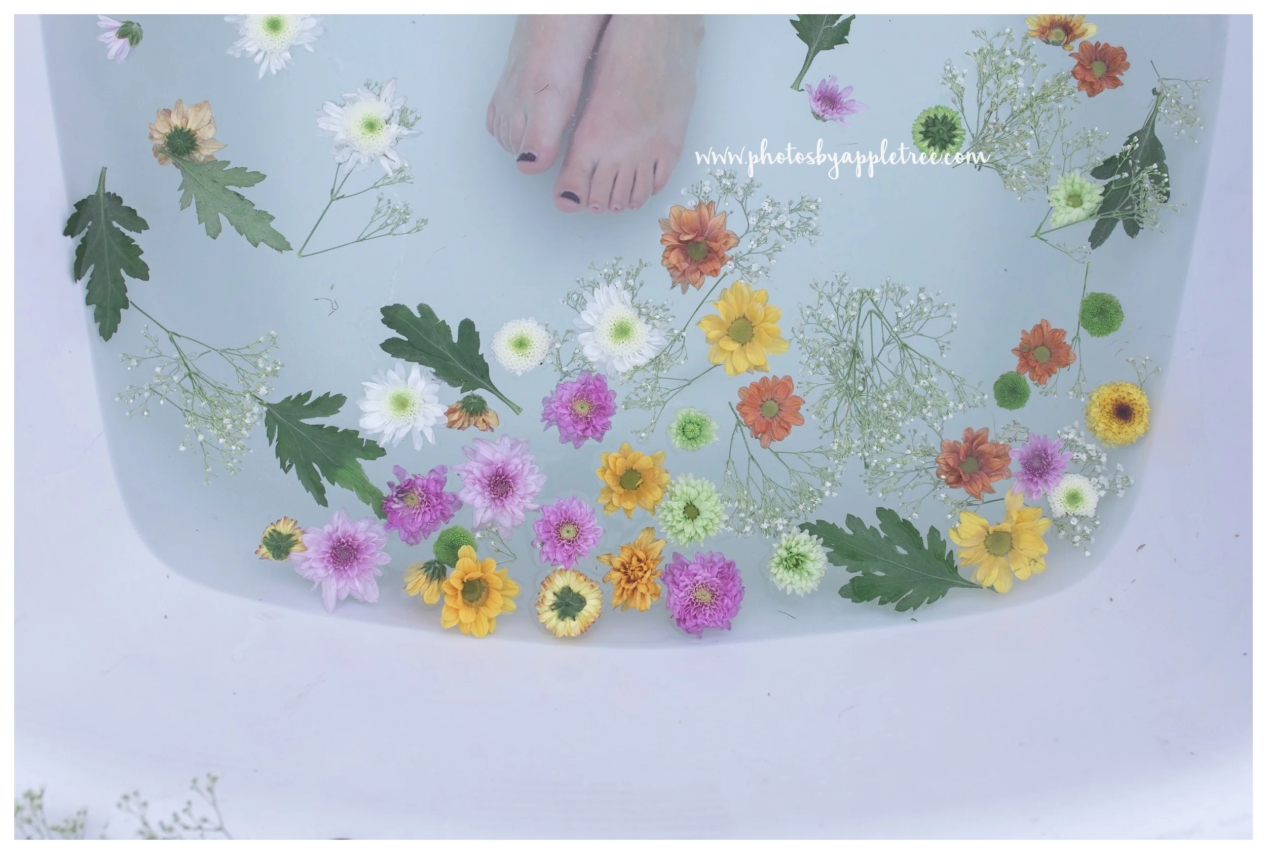 A rainbow of flowers for Victoria's sweet baby.