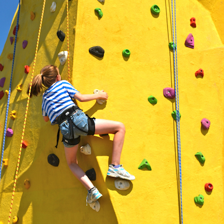CLIMBING - conquer the climbing wall take in the view from the top of the tower! Challenge yourself with a range of routes to choose from.