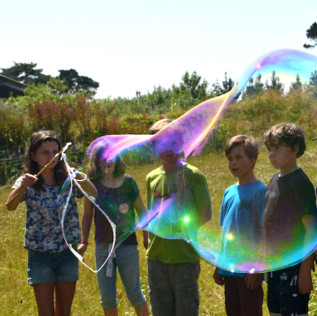 FREE TIME - and a chance to wind down before dinner with a range of games and activities including giant bubble blowing.