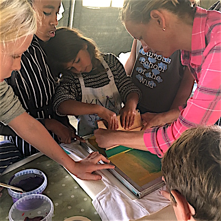 SILK SCREEN PRINTING - design, draw and cut your stencil, choose your colours and learn how to silk screen print your design onto a t-shirt to take home.