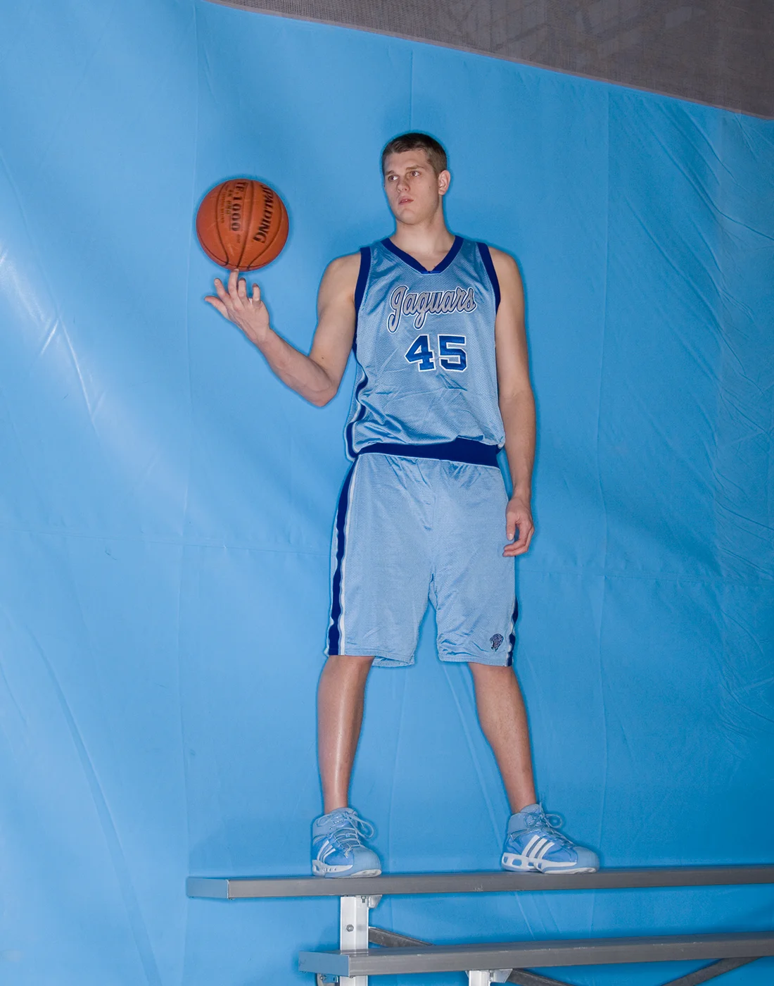 Bloomington Jefferson High School stand out Cole Aldrich photographed for Slam magazine