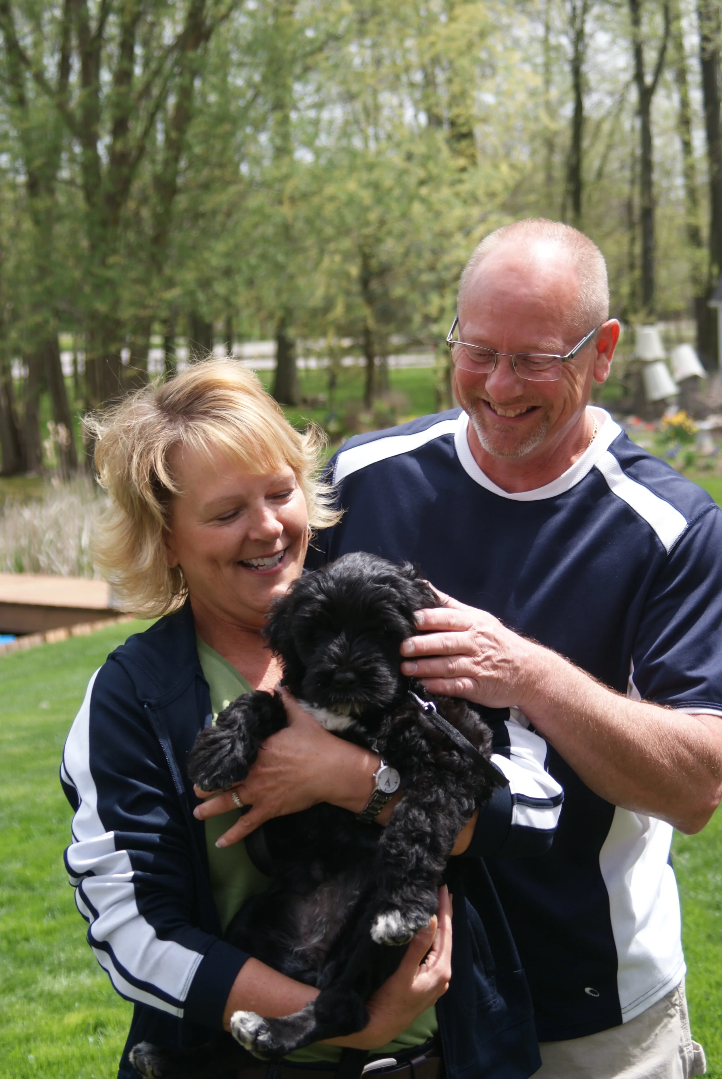 Patty and George Calendine with M. Katydid (Zoe)