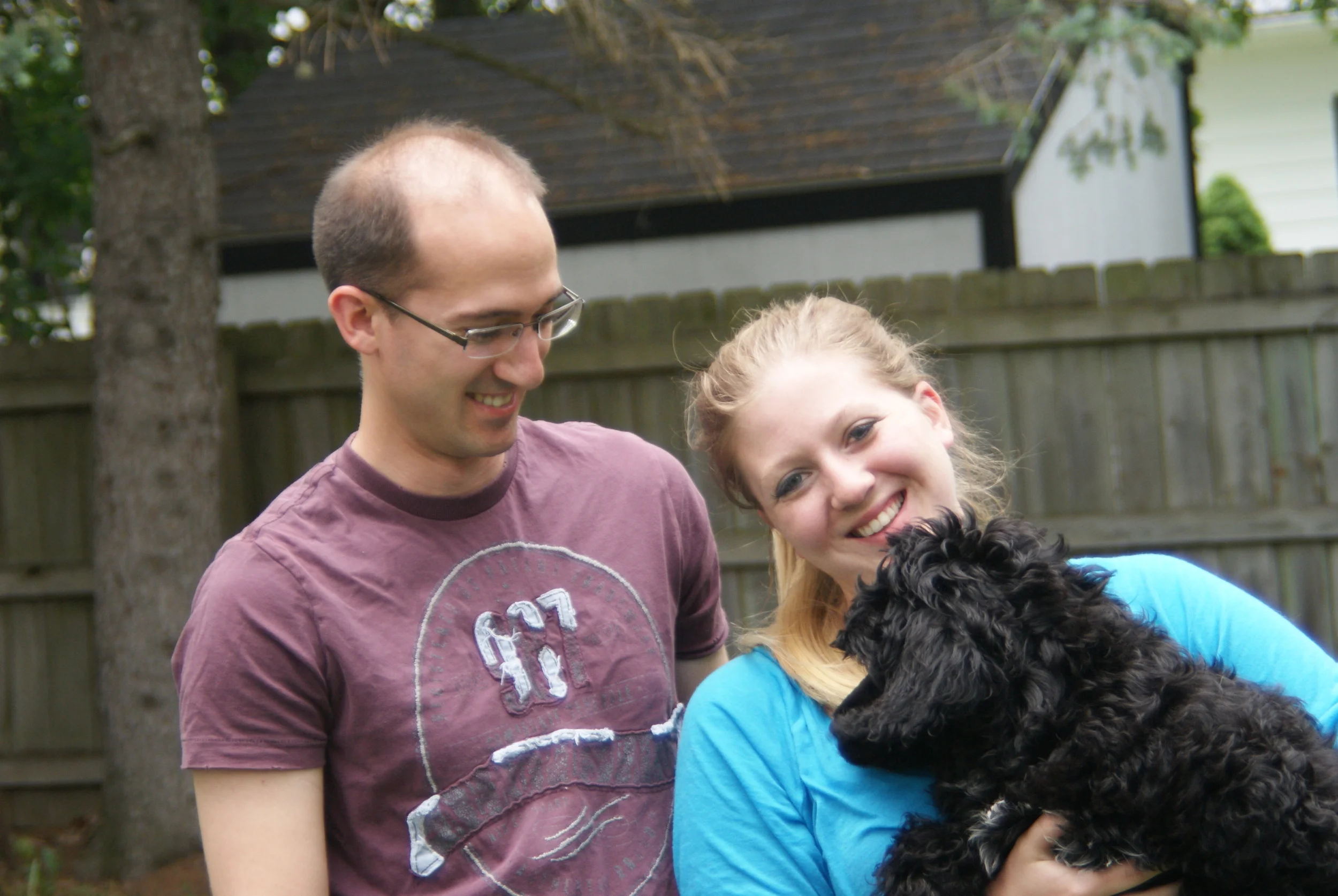Mike, Megan LaBerteaux and Lisa Arnet with M. Meadowhawk (Westin)